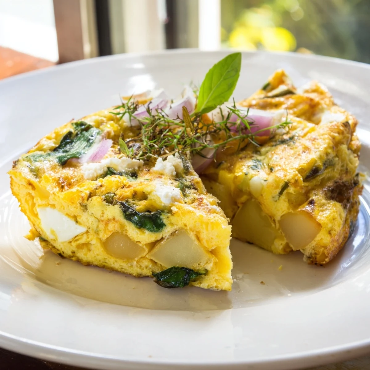 Serving suggestion: Slice into a warm wedge of Meadow-Soft Cozy Plate: Frittata alongside a fresh salad.