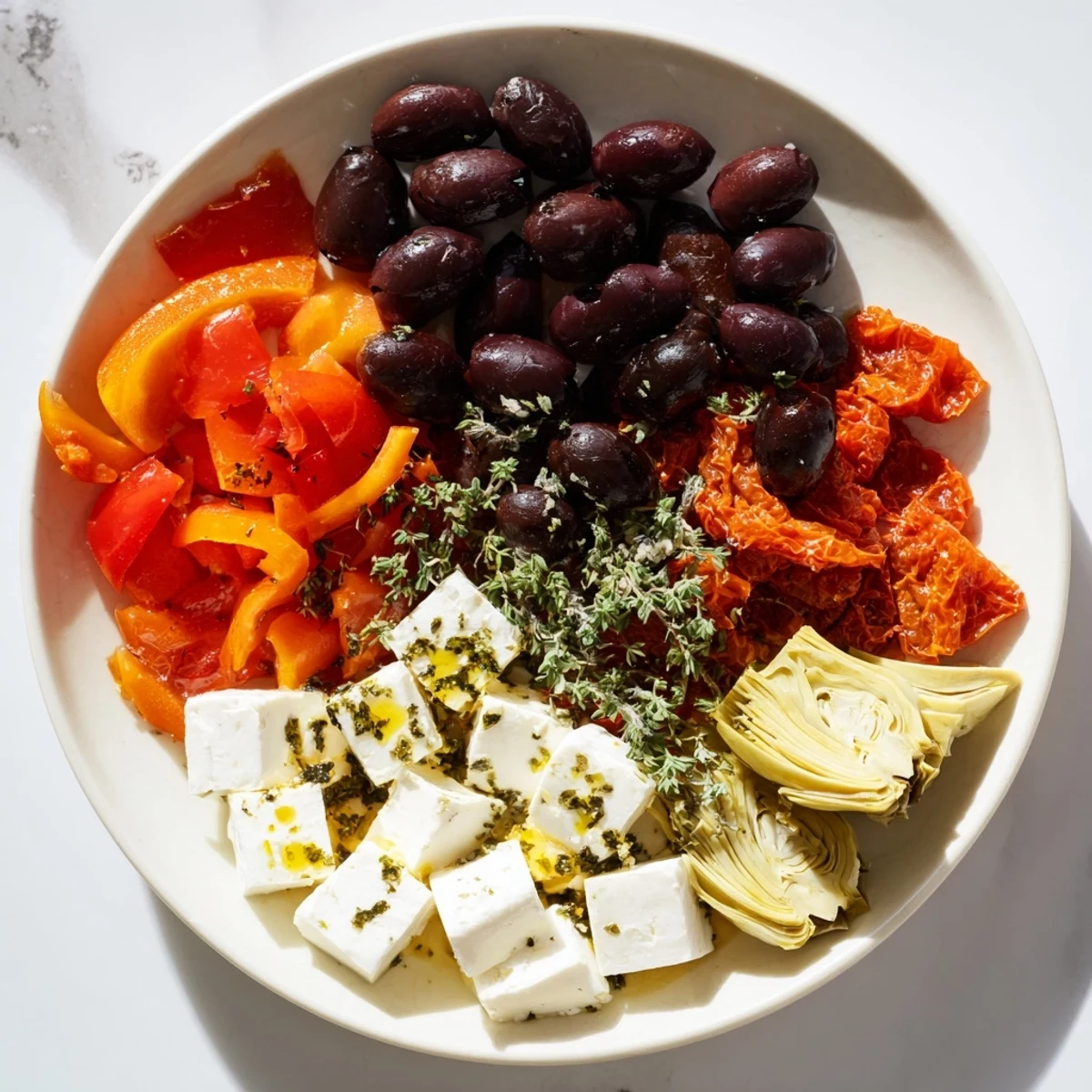 Briny Kalamata olives and sun-dried tomatoes star in this simple, elegant Black Olive platter.