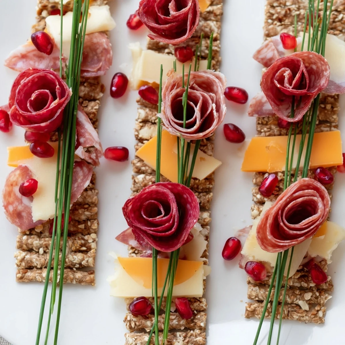 Layered Urban Skyline Appetizer