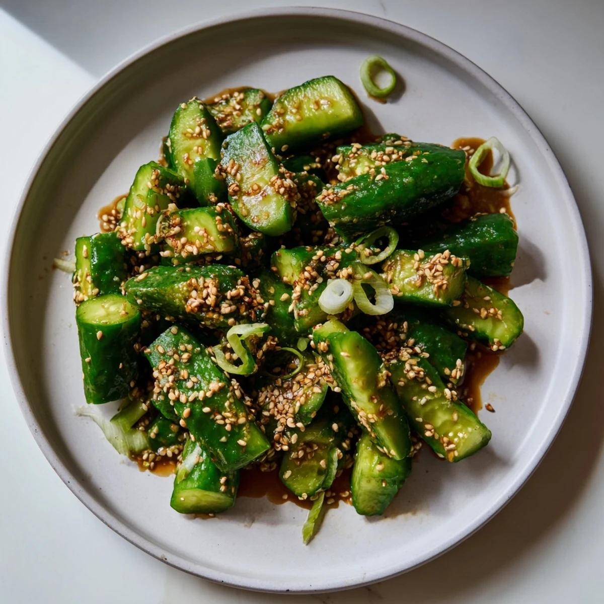 Crisp and tangy Cucumber Shaker with rice vinegar, a quick and delicious side dish.