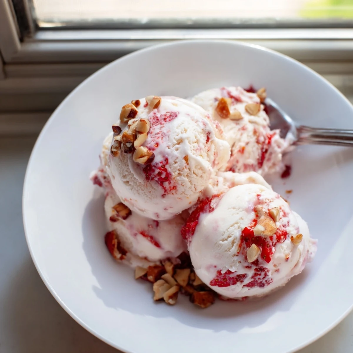 Scoops of creamy cottage cheese ice cream, protein-packed and ready with customizable mix-in options.