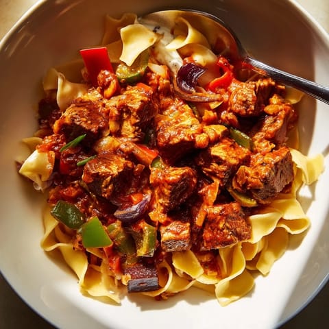 Hungarian Goulash Egg Noodles