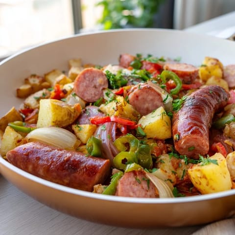 Golden, browned kielbasa and tender potatoes star in this delicious kielbasa and cabbage hash.