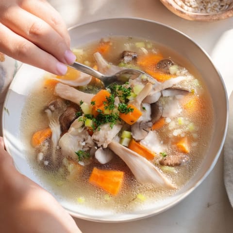 Wild Mushroom Barley Soup