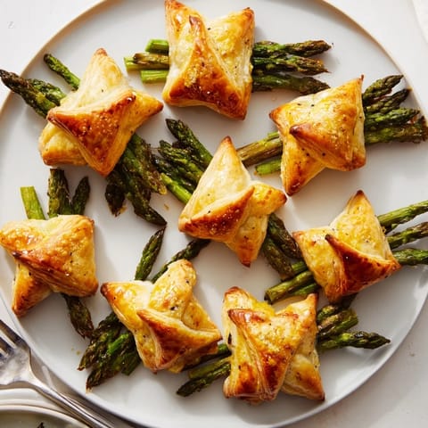 Star Shaped Asparagus Wraps