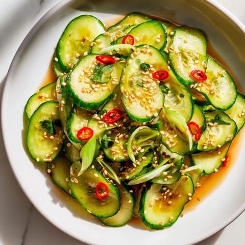 Tangy Shaken Asian Cucumber Salad