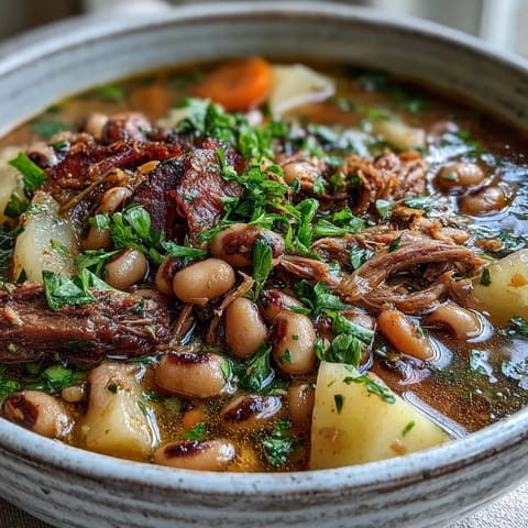 Black-Eyed Pea Stew Smoked Ham Hocks