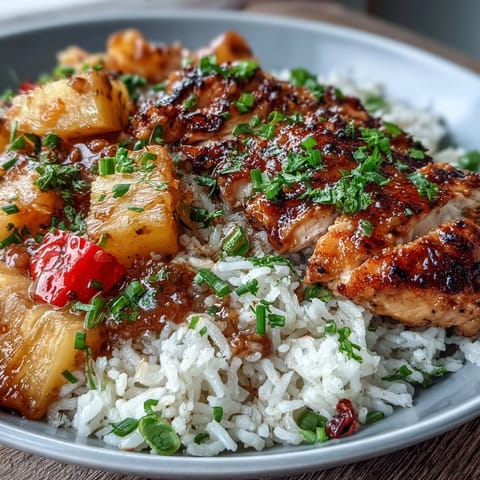 Grilled pineapple chicken and rice foil packets with juicy chicken, sweet pineapple, and colorful vegetables.