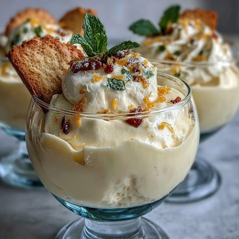 Bright lemon mousse cups topped with fresh berries, served alongside crisp shortbread cookies for a delightful spring dessert.