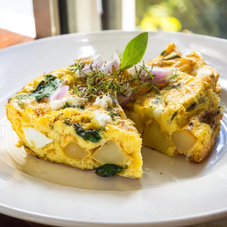 Serving suggestion: Slice into a warm wedge of Meadow-Soft Cozy Plate: Frittata alongside a fresh salad.