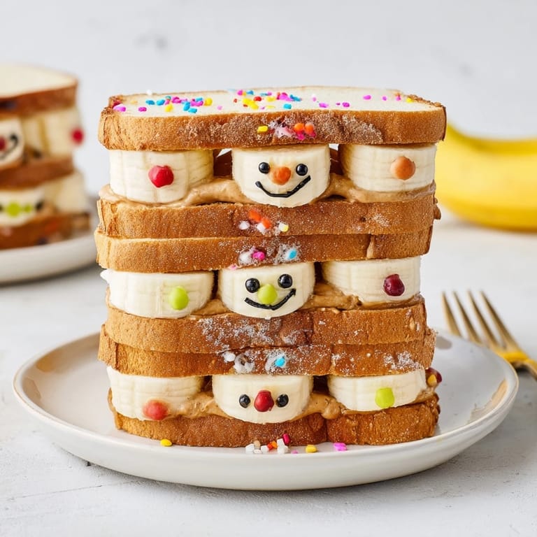 Sweet and playful gingerbread man sandwiches are cut from soft bread, ready to eat and enjoy.