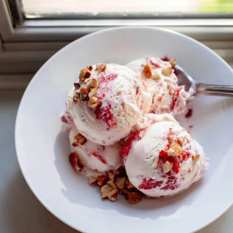 Scoops of creamy cottage cheese ice cream, protein-packed and ready with customizable mix-in options.