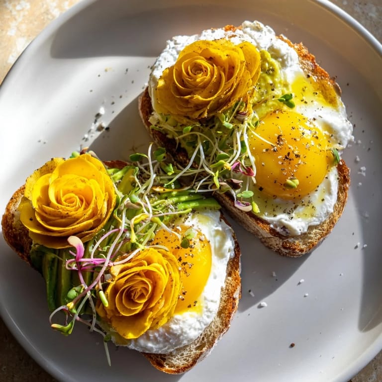 Delectable close-up of Cloud Toast 2.0 with a perfectly cooked yolk and creamy avocado for a delicious treat.