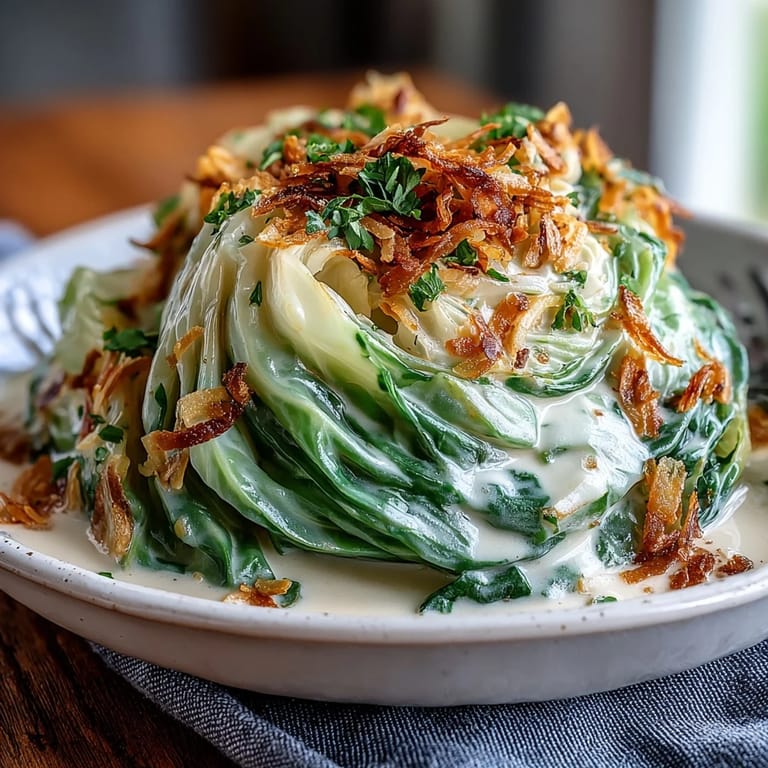 Freshly chopped cilantro and toasted coconut garnish this tender Coconut Braised Cabbage beside fluffy white rice.