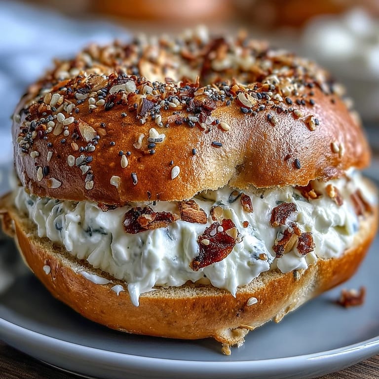 Chewy homemade bagels made with Greek yogurt, sprinkled with savory everything bagel seasoning for extra flavor and crunch.  